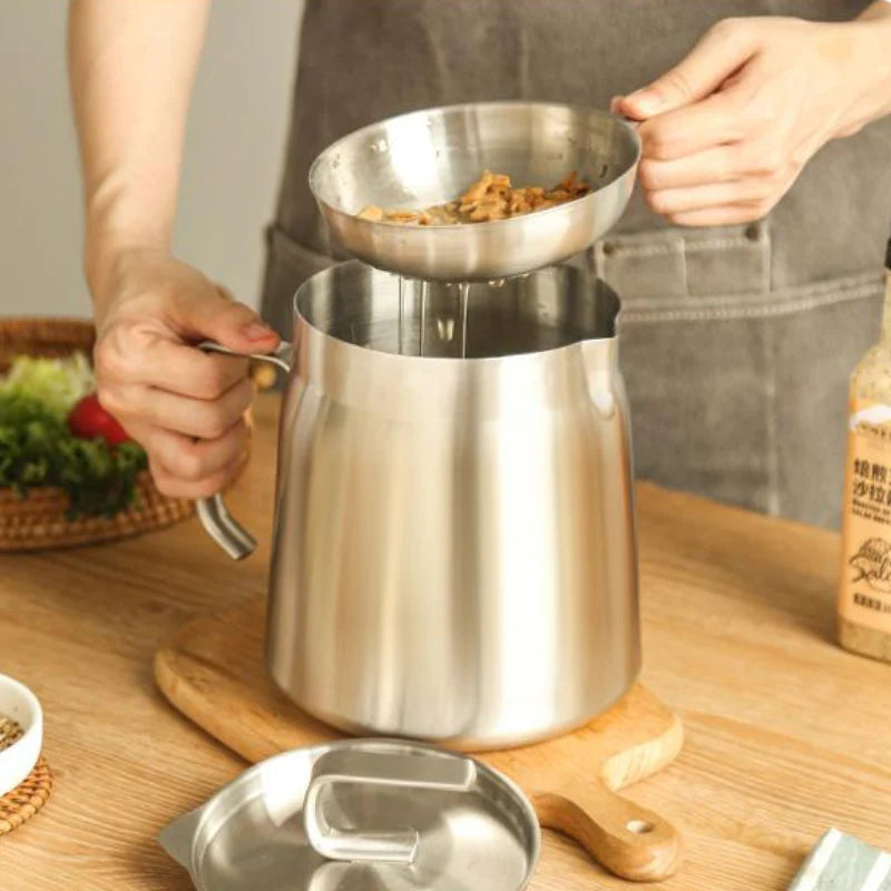 2-In-1 Oil Strainer Pot