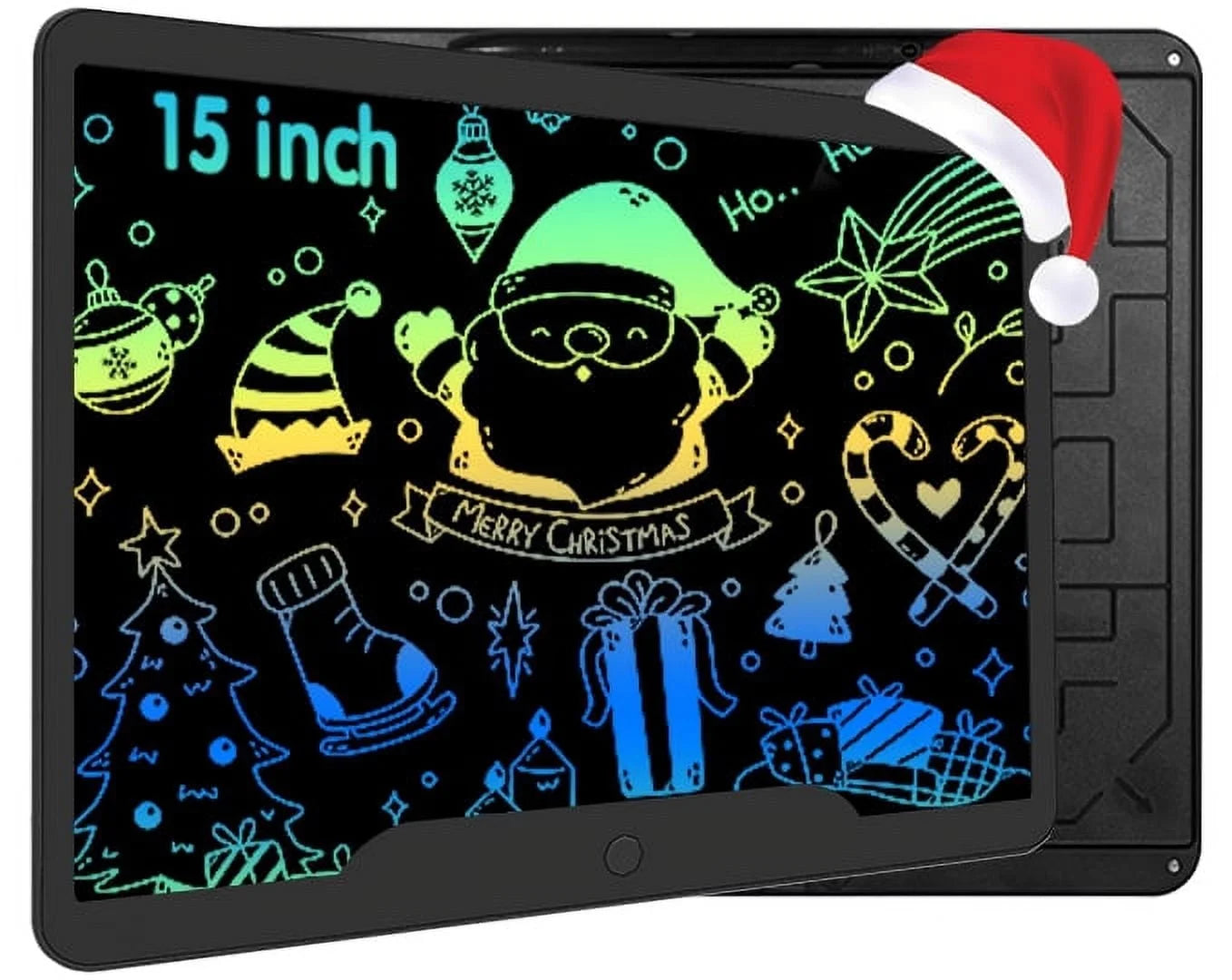 15-Inch LCD Writing Tablet, Kids Electronics Kids Drawing, Doodle Board Oversize Drawing Board Writing Tablet, Etch a Sketch, Girl Toys, Educational Toddler Toys for 3 Year Old and up (Black)